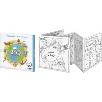 Kolorowanka-harmonijka "Dzień w ZOO" książeczka dla dzieci